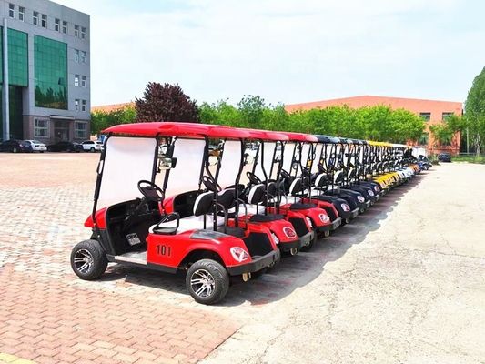 Elektrische 4 Sitzplätze Golf Club Wagen Golf Autos 30km/h Batteriebetriebene Straße Legal